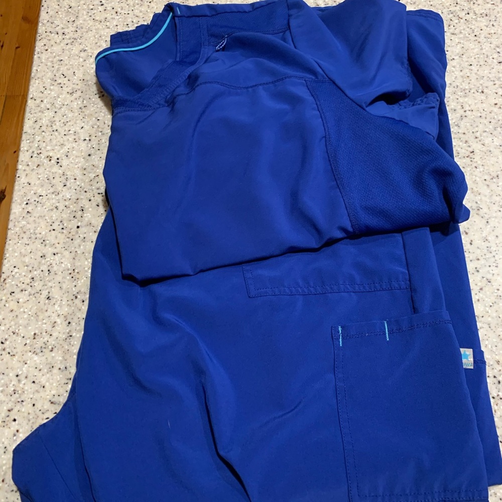 Blue scrubs set  (plus size)